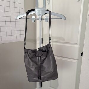 Elliott Lauren Gray leather Bucket bag
